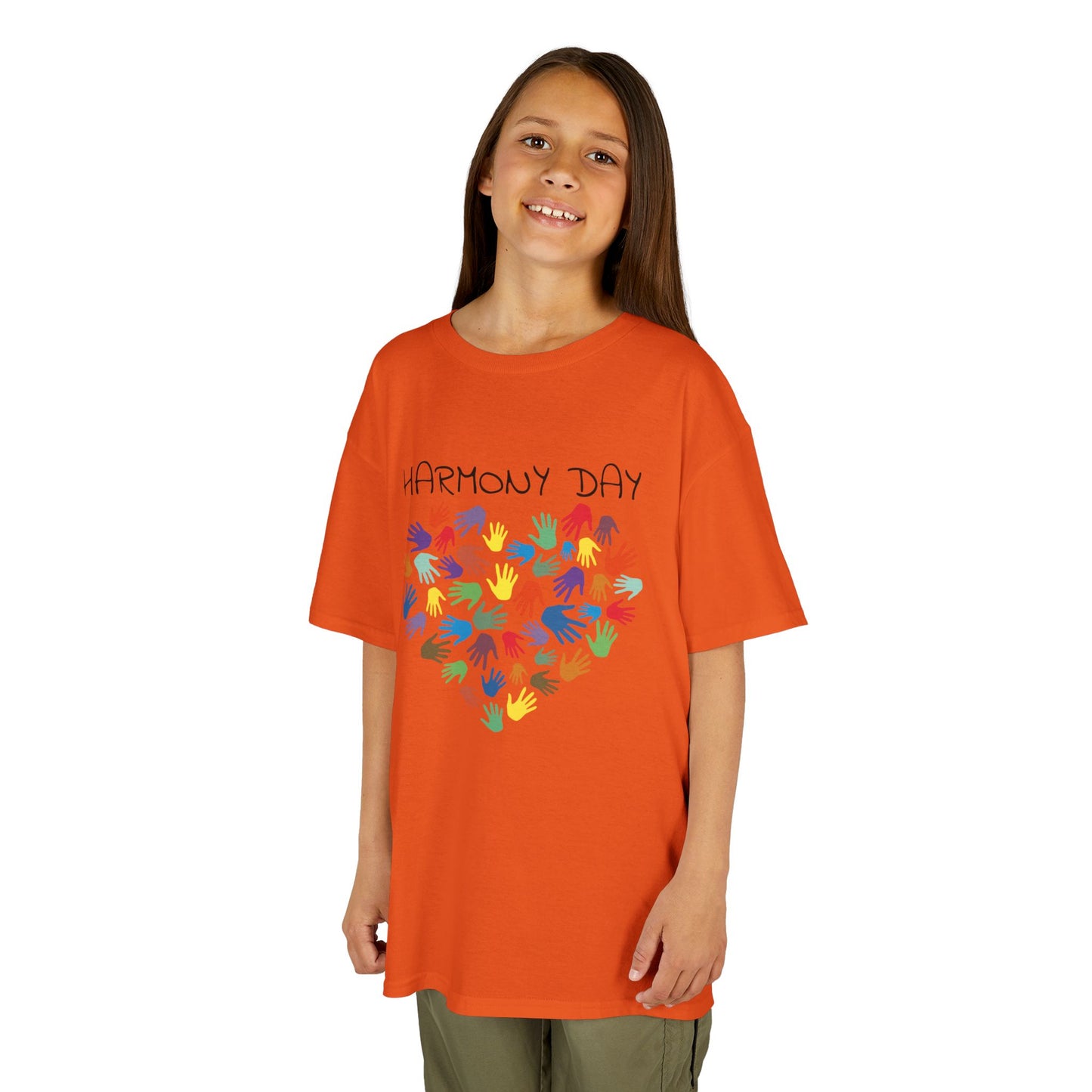 Heart of Harmony (colourful): Harmony Day cotton kids tee