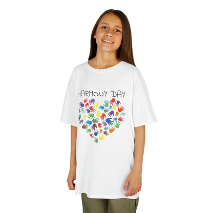 Heart of Harmony (colourful): Harmony Day cotton kids tee