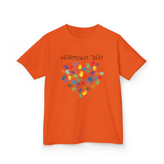Heart of Harmony (colourful): Harmony Day cotton kids tee