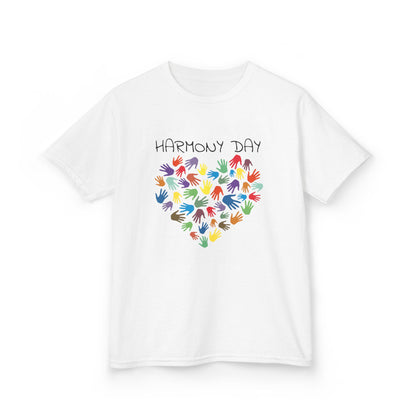 Heart of Harmony (colourful): Harmony Day cotton kids tee